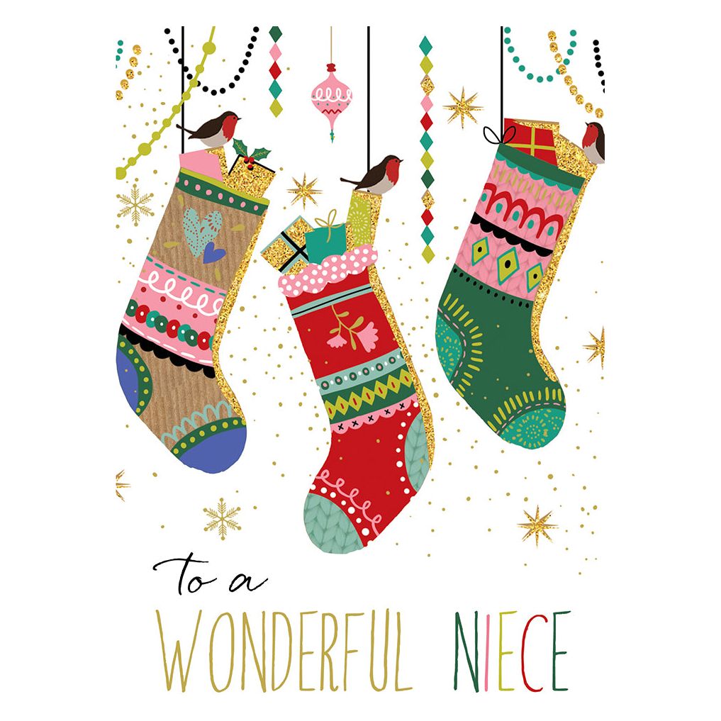 Stockings Christmas Card Niece